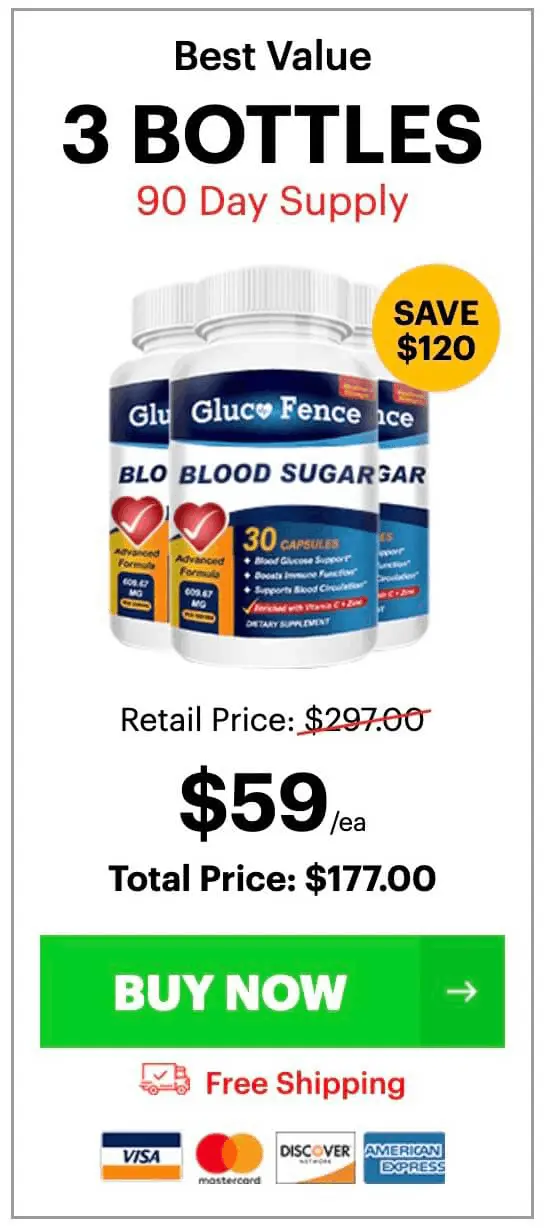 GlucoFence 3 bottle price