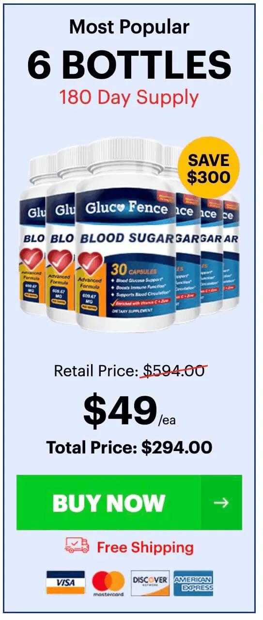 GlucoFence 6 bottle price